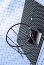 Cage bball hoop 01 Royalty Free Stock Photo