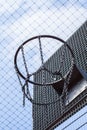 Cage bball hoop 02 Royalty Free Stock Photo