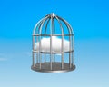 Cage with clouds inside