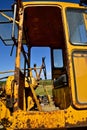 Cage and gears of an old rusty road grader Royalty Free Stock Photo