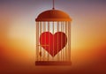 A heart is imprisoned to symbolize forbidden love.