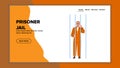 cage prisoner jail vector Royalty Free Stock Photo