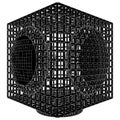 Cage Structure Construction Vector. Futuristic Cage. Illustration Isolated On White. Royalty Free Stock Photo