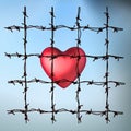 Caged heart Royalty Free Stock Photo