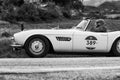 BMW 507 TOURING SPORT 1957 on an old racing car in rally Mille Miglia 2020 the famous italian historical race 1927-1957 Royalty Free Stock Photo