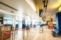 Cagliari. Interior of Cagliari International Airport Elmas. Airport Hall of Departures Royalty Free Stock Photo