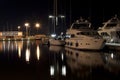 Cagliari Marina.Summer nightview Royalty Free Stock Photo