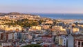Cagliary, capital of Sardinia Sardegna, Italy. Aerial panoramic view of the city.