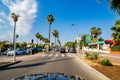 Cagnes sur Mer, France - June 20, 2018. Colonnade on french riviera