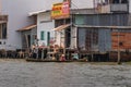 Returning from floating wholesale market on Kinh 28 canal in Cai Be, Mekong Delta, Vietnam