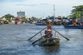 Cai Rang floating market in Vietnam Royalty Free Stock Photo