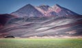 Caichinque volcano from Salar de Talar, near Aguas Calientes, in Royalty Free Stock Photo