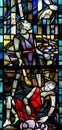 Cain and Abel in stained glass