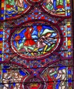 Cain Able Adam Eve Stained Glass Sainte Chapelle Paris France Royalty Free Stock Photo