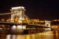 Cain Bridge illuminated at night