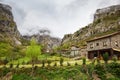 Cain de Valdeon in a cloudy spring day, Picos de Europa,  Castile and Leon, Spain Royalty Free Stock Photo