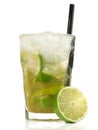 Caipirinha Cocktail on white Background Royalty Free Stock Photo