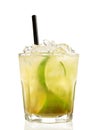 Small Caipirinha Cocktail on white Background Royalty Free Stock Photo