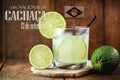 Caipirinha, typical drink from Brazil, made with lemon, sugar and