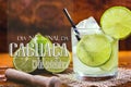 Caipirinha, typical drink from Brazil, made with lemon, sugar and