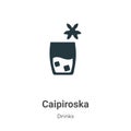 Caipiroska vector icon on white background. Flat vector caipiroska icon symbol sign from modern drinks collection for mobile Royalty Free Stock Photo