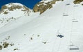 Cairlift shadows (1), Serre Chevalier, France