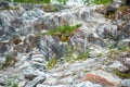 Cairn on the background of mountains