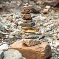 Cairn in Bletterbach gorge