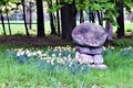 Cairn that flanks a pasteur in Groton, Middlesex County, Massachusetts, United States