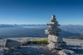 Cairn in Front of High Sierra Royalty Free Stock Photo