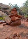 Cairn or prayer rocks in Bell rock vortex in Sedona