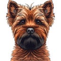 Cairn terrier dog logo, clear lines, emblem, symbol, sign, mascot, portrait Royalty Free Stock Photo