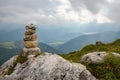 Cairn - View from the Benediktenwand Royalty Free Stock Photo