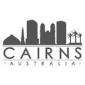 Cairns Australia Oceania Skyline Silhouette Design City Vector Art Famous Buildings.