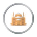 Cairo Citadel icon in cartoon style isolated on white background. Ancient Egypt symbol stock vector illustration.