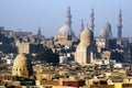 Cairo city skyline and Pyramids Royalty Free Stock Photo