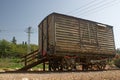 Old train vagon from Cairo Damascus old train line in Kiryat Haroshet Israel