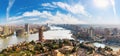 Cairo downtown panorama from the Tower, view on the Nile, Buildings and bridges, Egypt Royalty Free Stock Photo