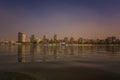 Cairo downtown  view of the Nile  the skyscrappers and the bridges  Egypt Royalty Free Stock Photo