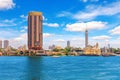 Cairo downtown view, nile and the skyscrappers, Egypt Royalty Free Stock Photo