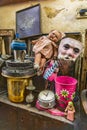 Doll and mask for sale at a shop in Cairo