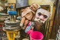 Doll and mask for sale at a shop in Cairo