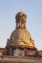 Statue of Atlas holding up the world on a dome in Cairo