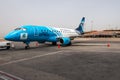 Cairo EGYPT 26.05.2018 - Egypt Air Airplane standing to parking position at the international airport of Kairo