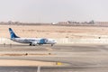 Cairo EGYPT 26.05.2018 - Egypt Air Airplane standing to parking position at the international airport of Kairo