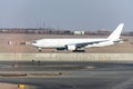 Cairo EGYPT - Egypt Air Airplane standing to parking position at the international airport of Kairo