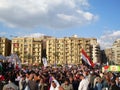 CAIRO, EGYPT - April 8 2011- Egyptian Revolution -Thousands of protesters flocked to Cairo`s Tahrir Square, Egypt, People were Royalty Free Stock Photo