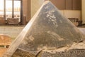 Ancient black stone pyramid in Museum of Egyptian Antiquities, known commonly as the Egyptian Museum or Museum of Cairo, in Cairo