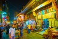 The evening shopping in Khan El-Khalili bazaar in Cairo, Egypt Royalty Free Stock Photo