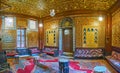 The wooden salon in Reception palace of Manial complex, Cairo, E
